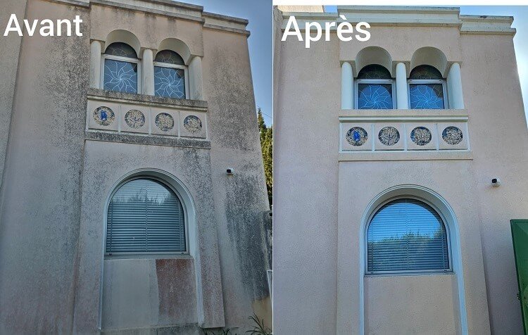 Comparaison avant et après le nettoyage par Drone Cleaner